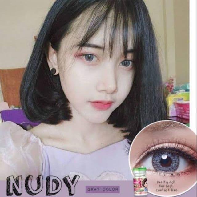 Nudy brown gray -00 ถึง -1000 Wink Sweety plus Pitchylens Pretty Doll Contactlens บิ๊กอาย. รูปที่ 3