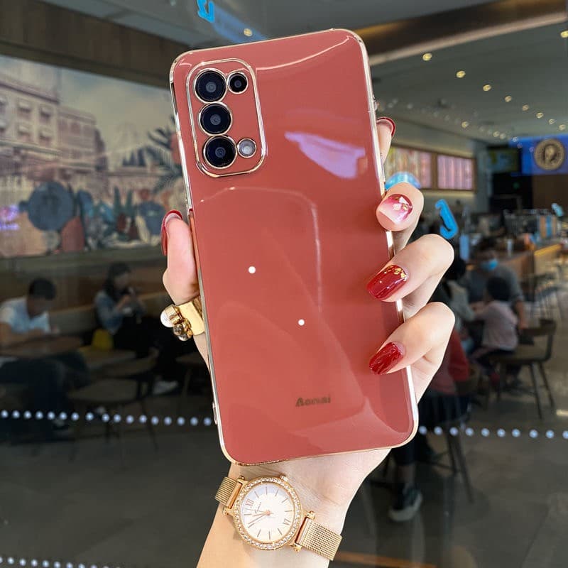 เคส OPPO Reno5 5G Reno 5 Pro 5G Reno6 5G A94 4G RENO 4 4G RENO 3 A74 5G A54 4Gelectroplate case soft Reno5 Reno5Pro เคสโทรศัพท์เคลือบด้วยไฟฟ้า รูปที่ 5
