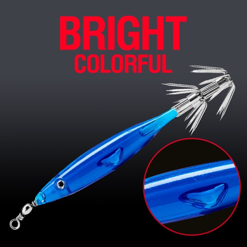 เหยื่อตกปลาหมึกเรืองแสงในที่มืด พลาสติกแข็ง 3D 8 สี 6 ซม. 5 กรัม 1 ชิ้น รูปที่ 6