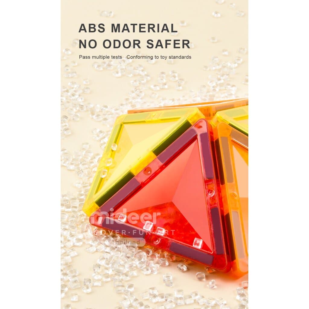 Mideer มิเดียร์ Colorful Magnetic Tiles แม่เหล็กตัวต่อสีรุ้ง MD1141-MD1142 รูปที่ 5
