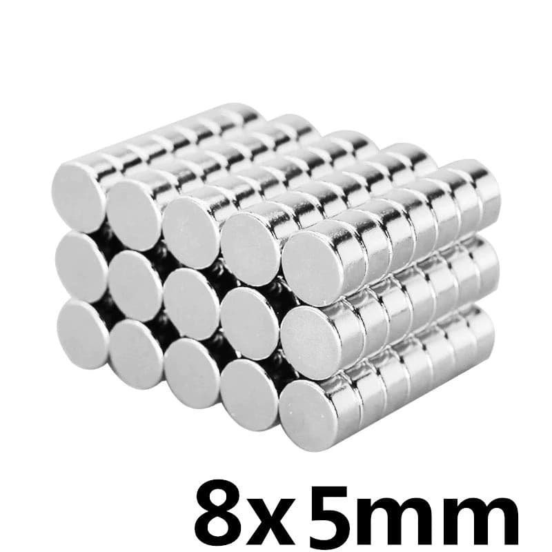 5/10ชิ้น แม่เหล็ก 8x5มิล Magnet Neodymium 8*5mm แม่เหล็กแรงสูง กลมแบน ขนาด 8x5mm แม่เหล็กนีโอไดเมียม 8*5มิล รูปที่ 1