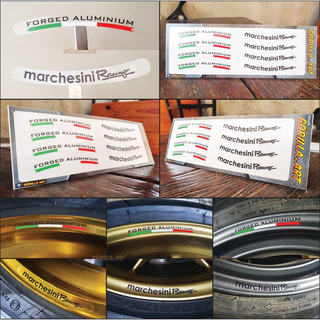 สติ๊กเกอร์ติดวงล้อ ติดขอบล้อ Marchesini V2 Sticker เกรดพรีเมี่ยม รูปที่ 3