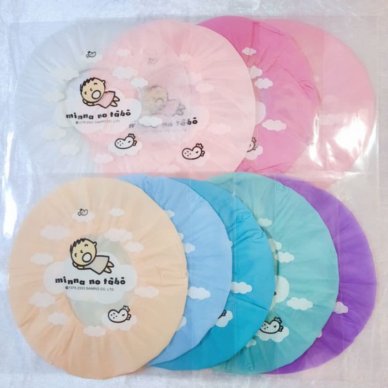 👒หมวกอาบน้ำ หมวกคลุมผมอาบน้ำ ลายมินนาโนะทาโบก้อนเมฆ