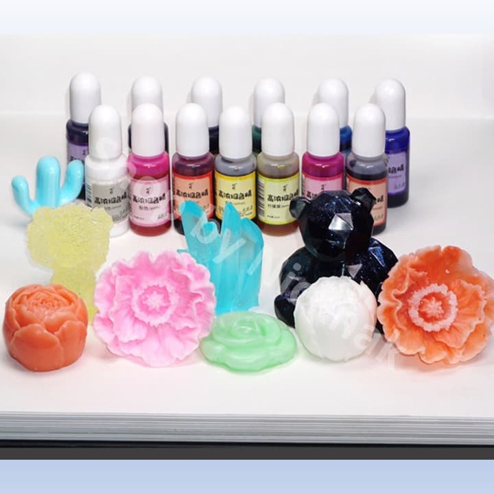 สีย้อม สีผสม สีใส,เข้ม อีพ้อกซี่เรซิ่น Epoxy Resin ใช้ได้กับUV Resin 10g DIY รูปที่ 2
