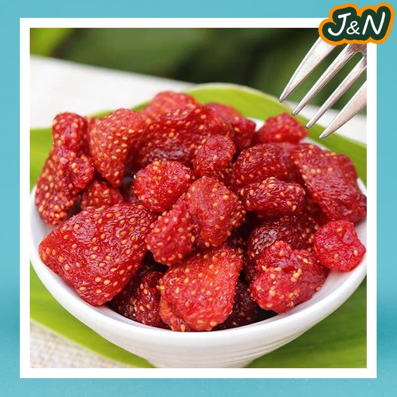 สตอเบอรี่อบแห้ง สตอเบอรี่ ไม่มีน้ำตาล Dried Strawberry ผลไม้อบแห้ง 100g./500g. รูปที่ 3
