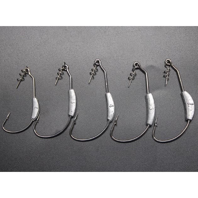] ตัวเบ็ด หนอนยาง เหยื่อยาง พร้อม ตะกั่ว และ SCREW WORM KEEPER น้ำหนัก 2-9 กรัม จำหน่ายชุดละ 5 ตัว รูปที่ 2