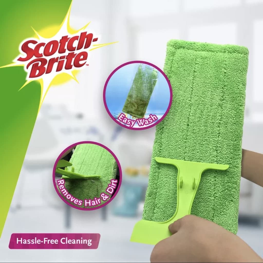 3M สก๊อตช์-ไบรต์ ม็อบดันฝุ่นไมโครไฟเบอร์ Scotch-Brite Flat Mop Microfiber รูปที่ 9
