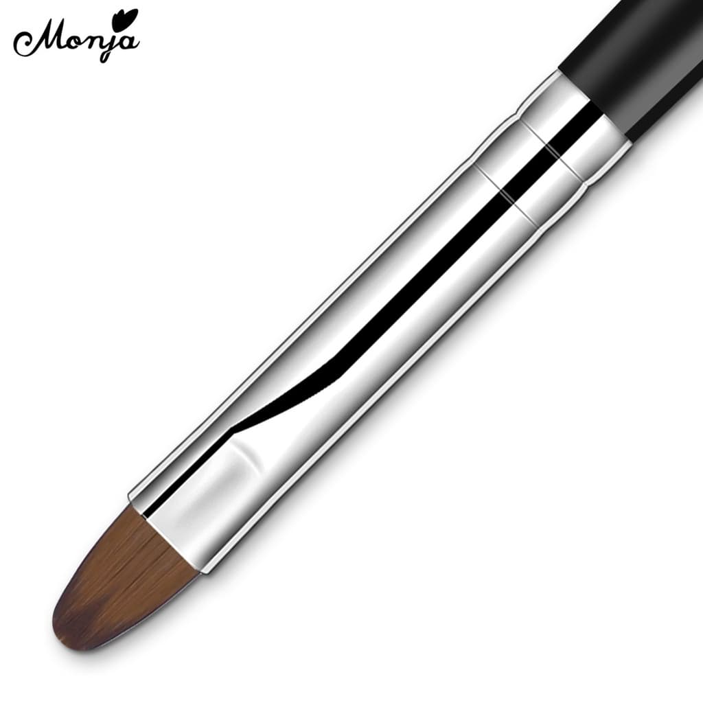 Monja แปรงทาเล็บอะคริลิค ยูวีเจล สีดํา สําหรับตกแต่งเล็บ 1 ชิ้น nail gel polish draw paint brush pen รูปที่ 3