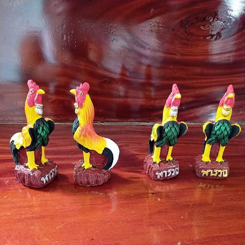 ไก่ชนปูนปั้น ถูกที่สุดคุณภาพดีเยี่ยม ไก่แก้บน 13ซม.1คู่ 16ซม.และ17ซม รูปที่ 1