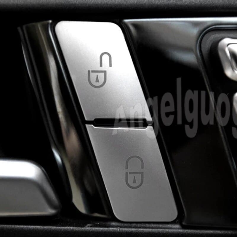 สติกเกอร์ตกแต่งปุ่มล็อคประตูรถยนต์ สําหรับ Mercedes Benz A B C W204 E W212 G CLA CLS GLK ML GL Class รูปที่ 6