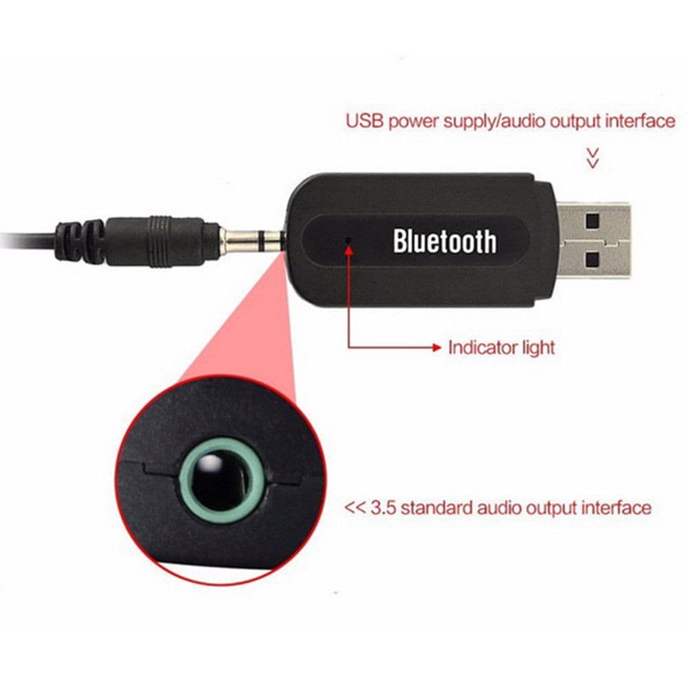 บลูทูธมิวสิค BT-163 USB Bluetooth Audio Music Wireless Receiver Adapter 3.5mm Stereo Audio รูปที่ 7