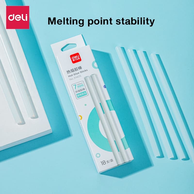 Deli กาวแท่งร้อน กาวแท่ง ขนาด 7mm-18pcs/11mm-12pcs ร้อนไวภายใน5นาที ติดแน่น ติดทน Glue Stick รูปที่ 3
