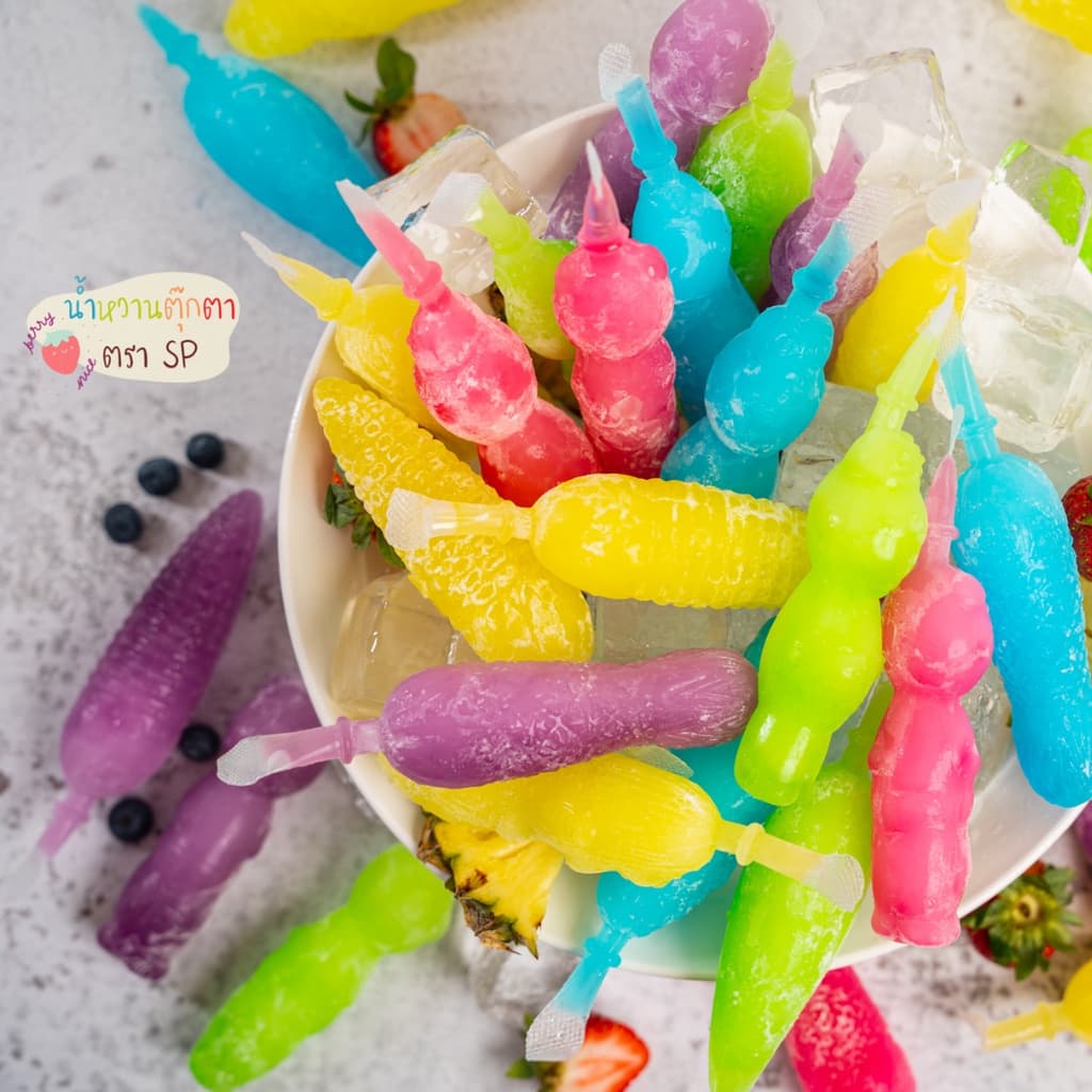 ตุ๊กตาน้ำหวานตรา SP ไอติมโบราณ หวานเย็น ตัวดูดหวานเย็น น้ำหวานตุ๊กตา น้ำหวานกัดดูด รูปที่ 5