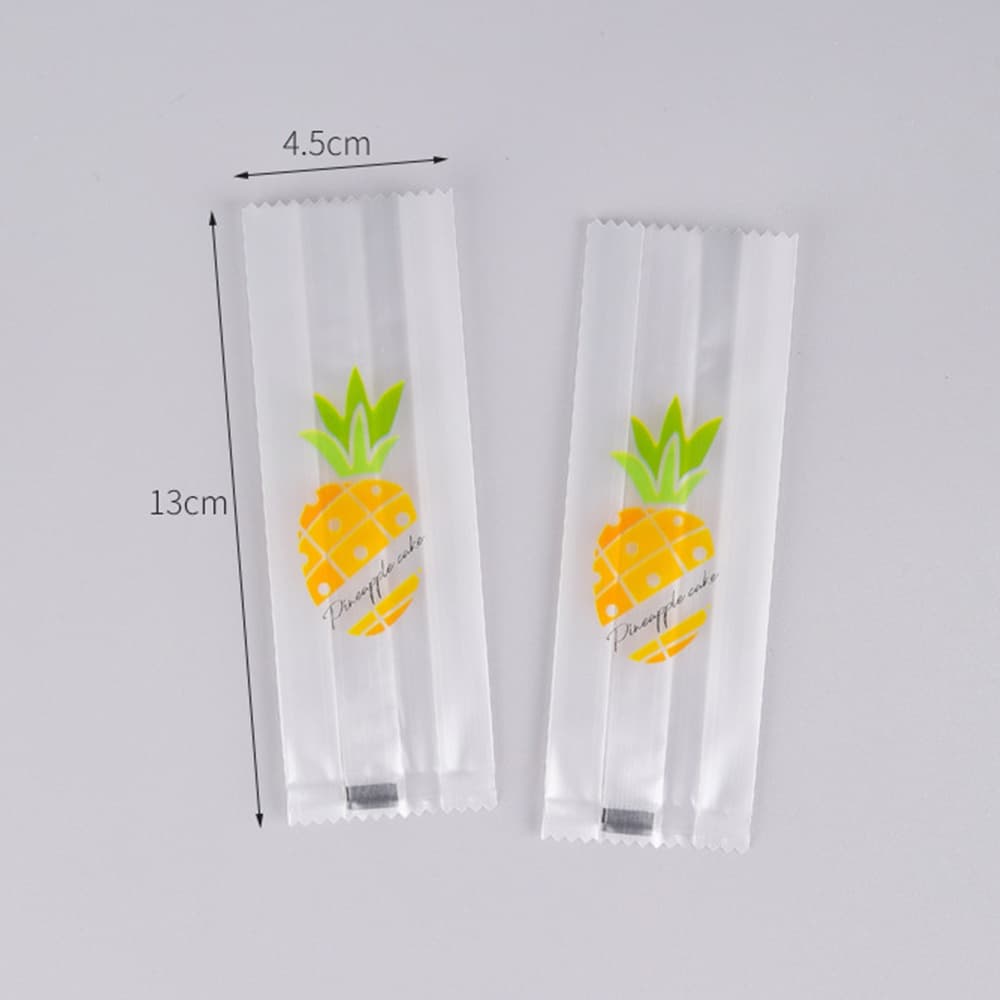ถุงบรรจุภัณฑ์บิสกิต 100pcs ถุงขนม DIY บรรจุภัณฑ์ขนม Large ขนมทำมือ พาย ถุงและถาด mini ถุงอาหารห่อของขวัญ รูปที่ 7