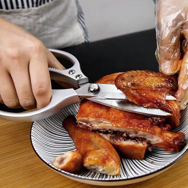 กรรไกรทำครัว ตัดกระดูกไก่ กรรไกรญี่ปุ่น เหล็กกล้า SK5 กรรไกรตัด กรรไกรตัดอาหาร Kitchen Scissor กรรไกรตัดผัก คุณภาพดี รูปที่ 2