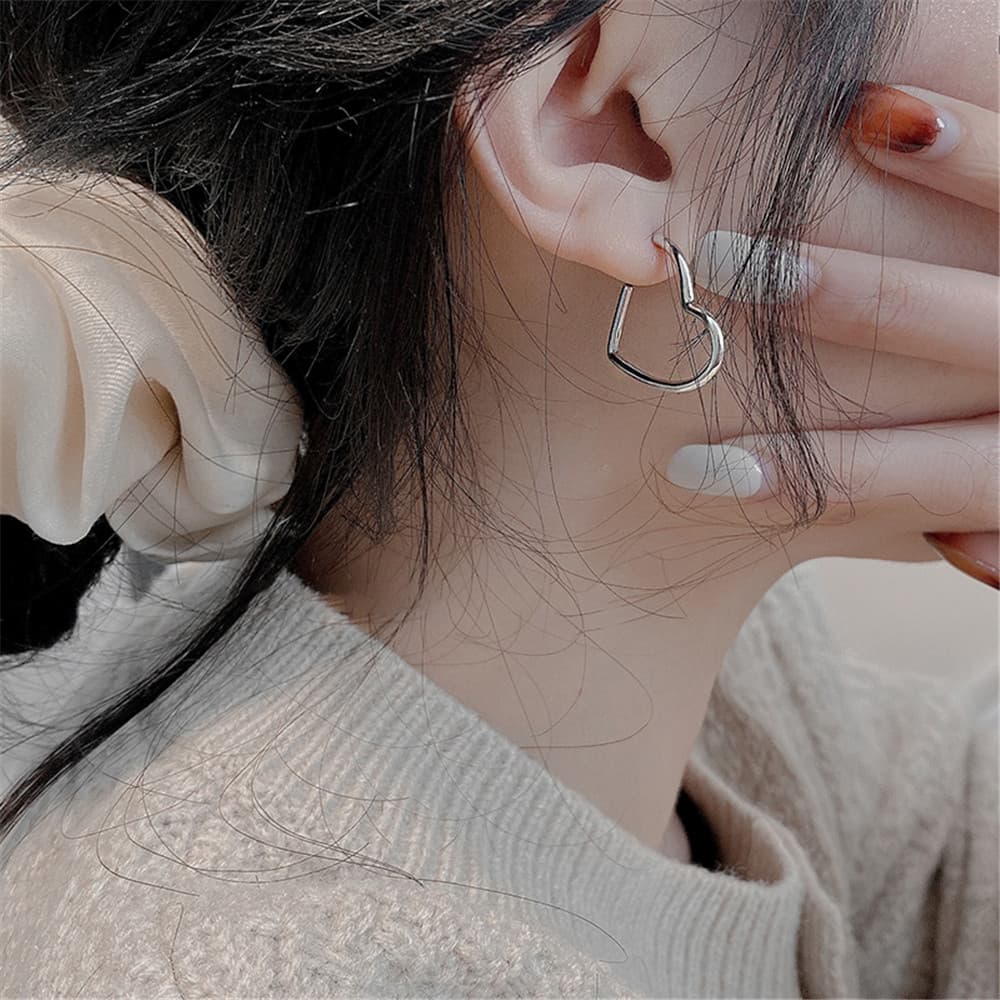 ต่างหูแฟชั่นรูปหัวใจสไตล์พังก์ รูปที่ 6