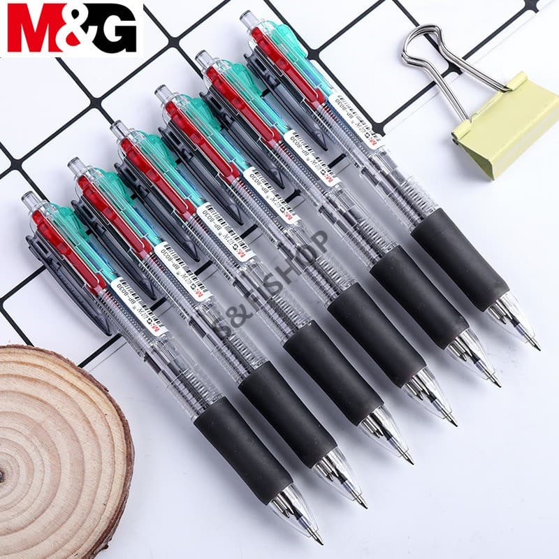 ปากกาลูกลื่นแบบกด M&G BP-8030 ปลอกยาง หมึก 4 สีในแท่งเดียว ขนาดเส้น 0.7mm #M&G #School #office รูปที่ 9