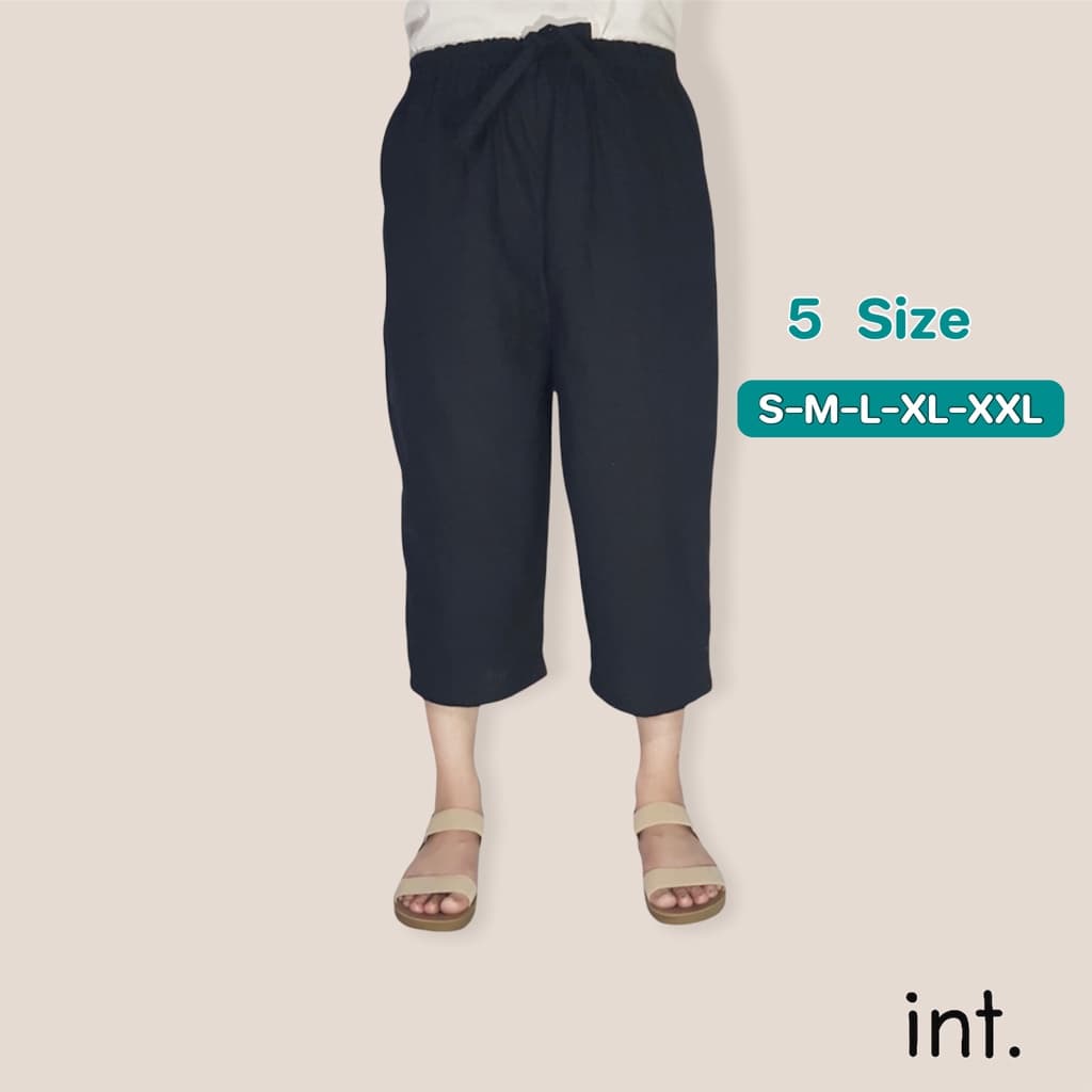 กางเกง 4 ส่วน ผ้าฝ้าย cotton 100% ผ้าลินิน กางเกงสาวอวบก็ใส่ได้ สวยสบาย รูปที่ 5