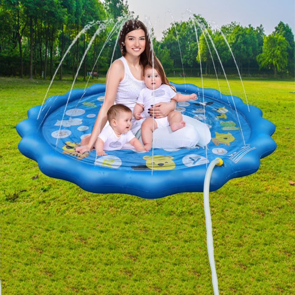 สระน้ำพุ 170cm สระน้ำพุเด็ก ของเล่นน้ำ ถาดน้ำพุเด็ก สระน้ำพุ Sprinklers Pad for Kids รูปที่ 4