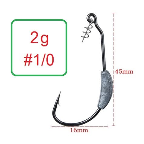 ] ตัวเบ็ด หนอนยาง เหยื่อยาง พร้อม ตะกั่ว และ SCREW WORM KEEPER น้ำหนัก 2-9 กรัม จำหน่ายชุดละ 5 ตัว รูปที่ 3