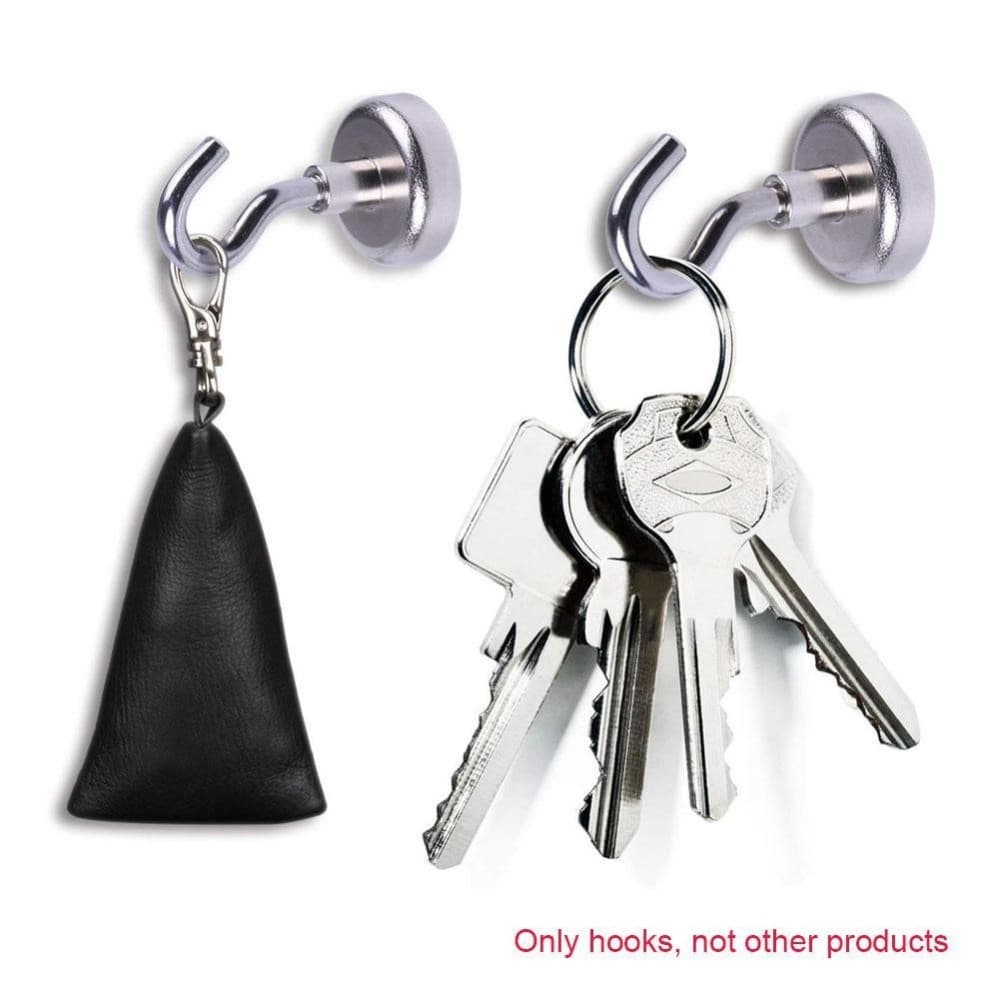 แพ็ค 3 ตัว แม่เหล็กตะขอ Hook Magnet ตะขอแม่เหล็กทรงพลัง ตะขอเกี่ยว แขวนกุญแจ รูปที่ 3