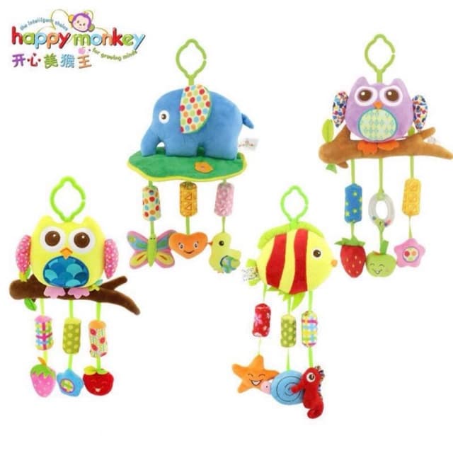 โมบายกรุ๊งกริ๊ง happy monkey โมบายแขวน มีเสียงก๊อบแก๊บ เขย่ากรุ๊งกริ๊ง รูปที่ 1