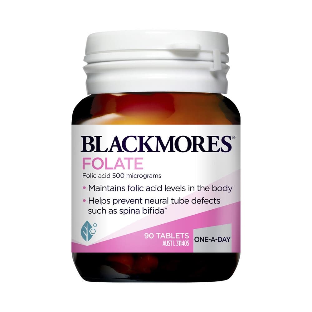 Blackmores Pregnancy Folate 500mg.90เม็ด แบล็คมอร์ส โฟเลท บำรุงสำหรับหญิงเตรียมตั้งครรภ์ ถึงหยุดให้นมบุตร ทานได้ 90 วัน รูปที่ 5