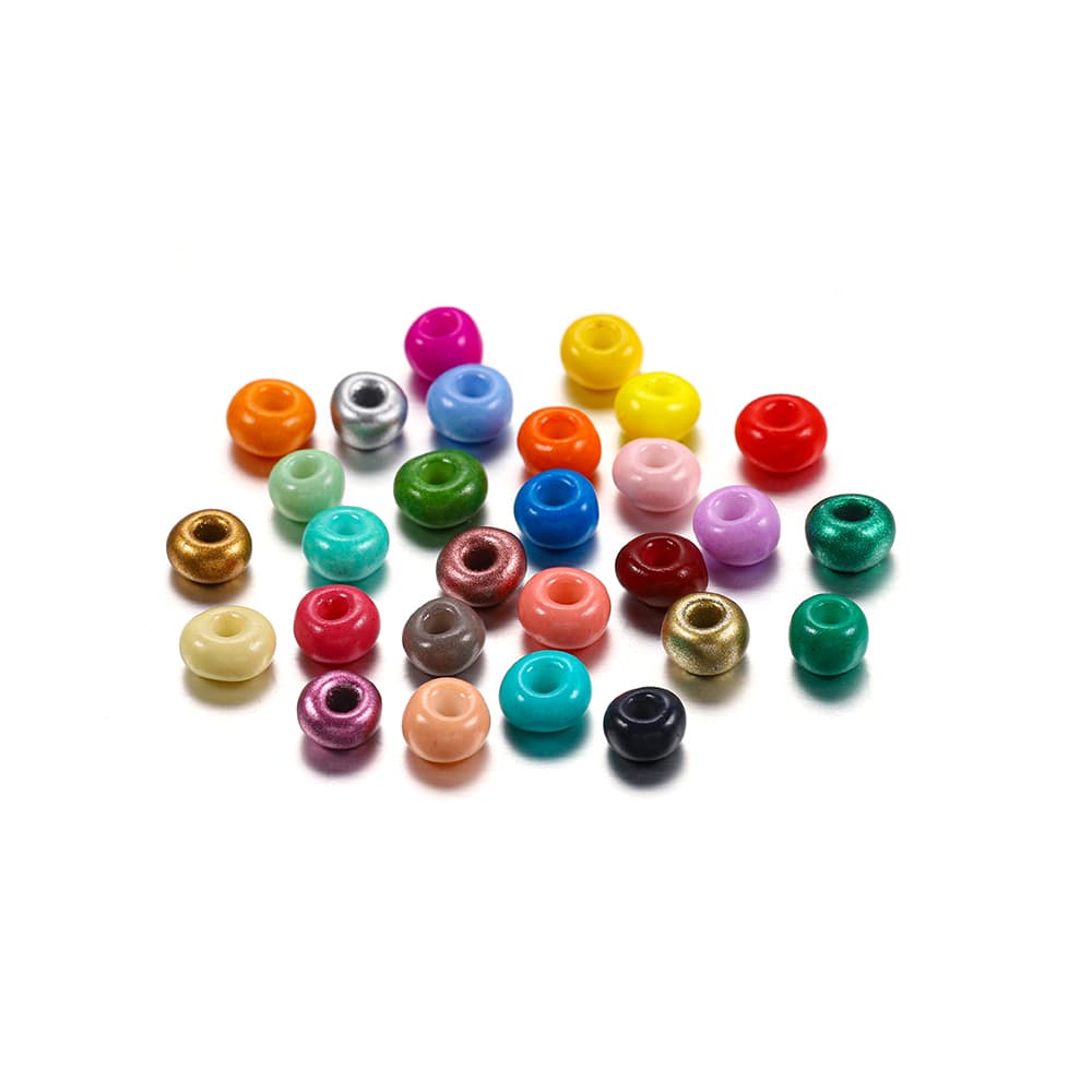 ST.KUNKKA 3-4mm ลูกปัดเม็ดทราย หลายสีลูกปัดแก้ว ลูกปัดทรงกลมขนาดเล็ก 300-600 ชิ้น รูปที่ 2
