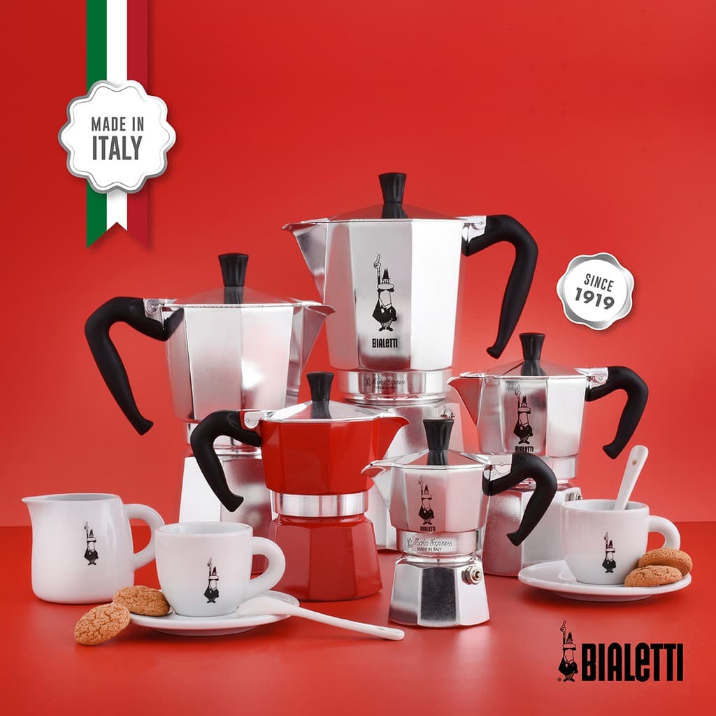 Bialetti หม้อต้มกาแฟ Moka Pot รุ่น Moka Express ขนาด 6 ถ้วย - Silver รูปที่ 4