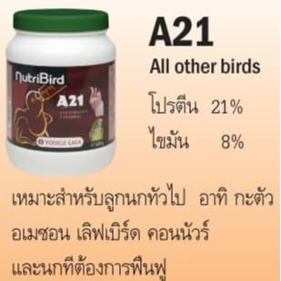 Nutribird อาหารนกลูกป้อนสูตรนกทั่วไป Nutribird A21 ขนาด 100 g., 250 g. ,800g. รูปที่ 3