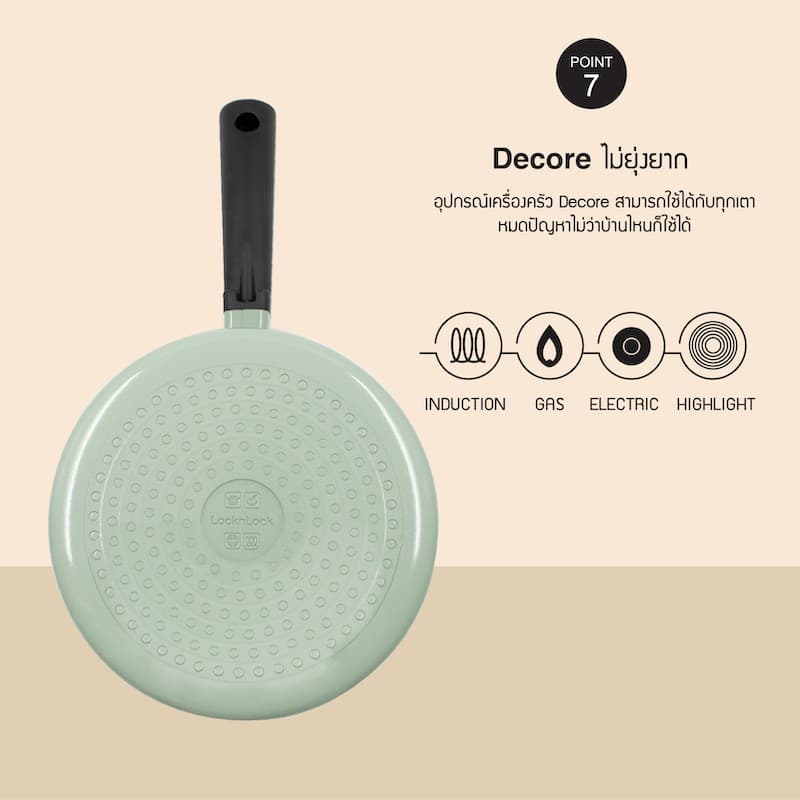 LocknLock หม้อมีฝาปิด Casserole 18 cm. DECORE' collection รุ่น LDE1182IH รูปที่ 8