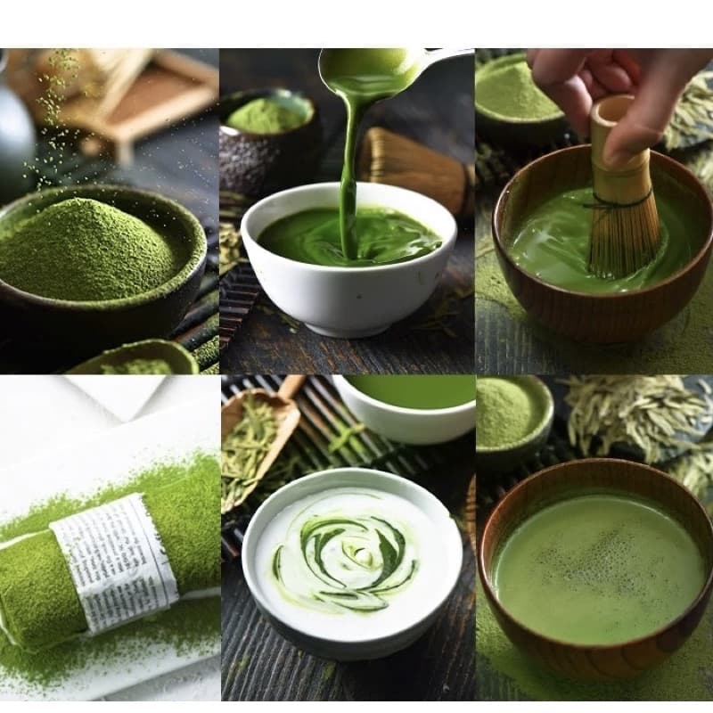 ผงชาเขียวมัทฉะ 100g เกรดดีนำเข้าจากญี่ปุ่น หอมผงชาเขียว รูปที่ 7