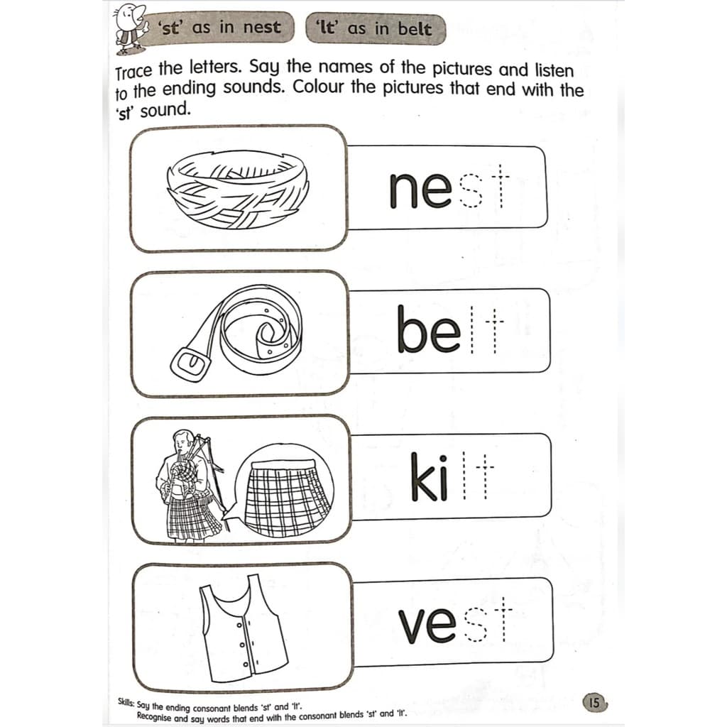 หนังสือแบบฝึกหัดอนุบาล Bright Kids > Phonics หนังสือสอนโฟนิกส์ สอนโฟนิกส์สำหรับเด็ก หนังสือเรียนอนุบาล รูปที่ 6