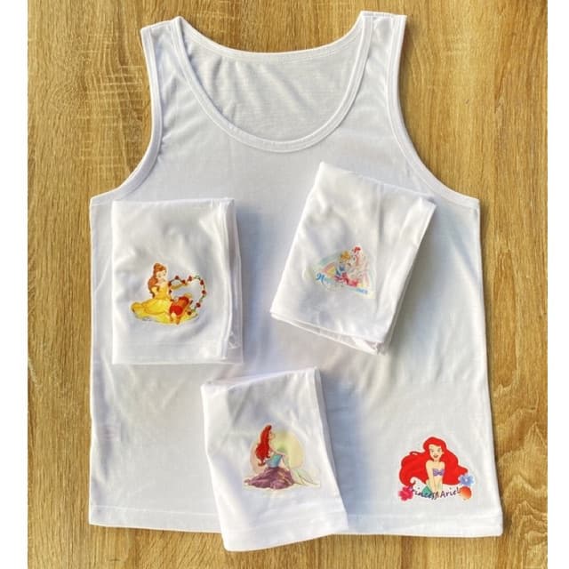 เสื้อซับใน เสื้อกล้ามเด็กผู้หญิงแบบเต็มตัวคละลาย ผ้าคอตตอน ใส่ไปโรงเรียนได้การ์ตูนอยู่ชายเสื้อไม่ทะลุเสื้อนักเรียน รูปที่ 1