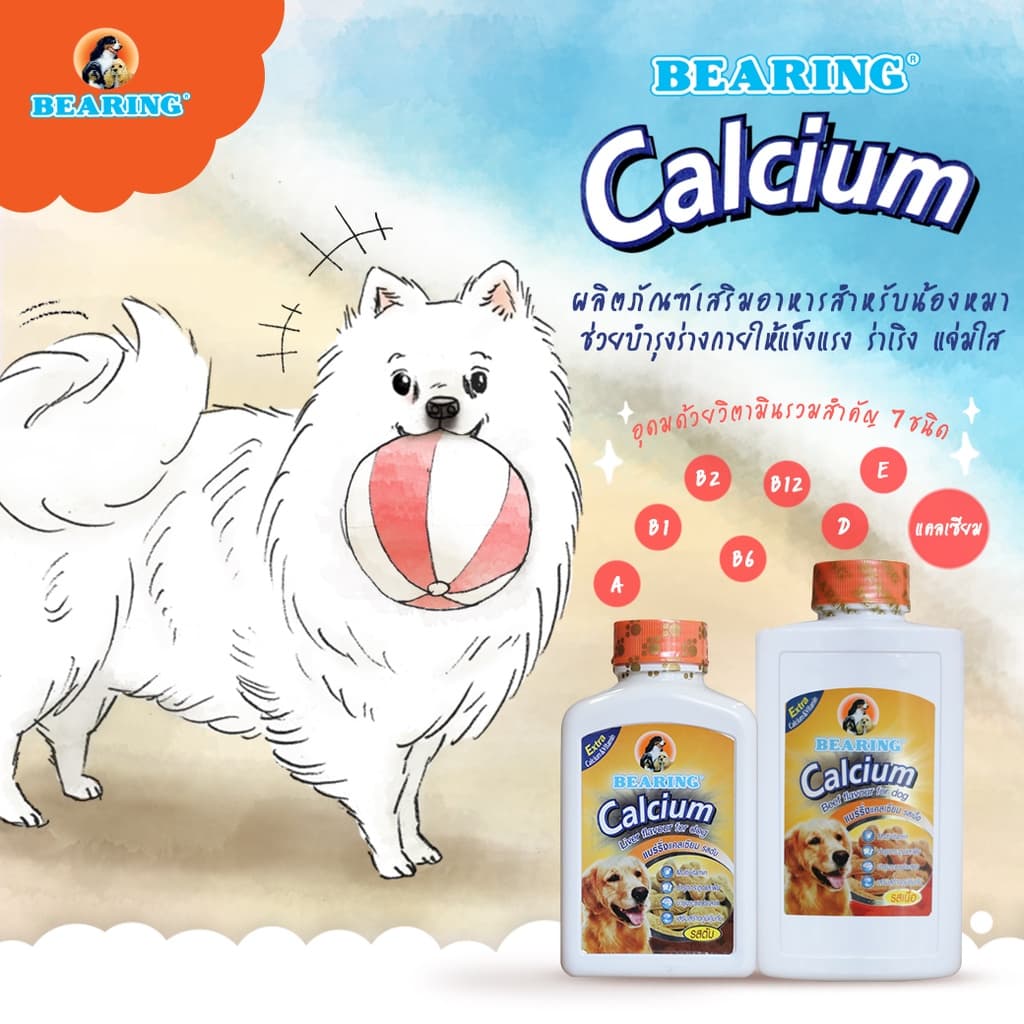 BEARING Calcium แคลเซียมสัตว์เลี้ยงแบบเม็ด อาหารเสริมสำหรับสุนัข 135g รูปที่ 4