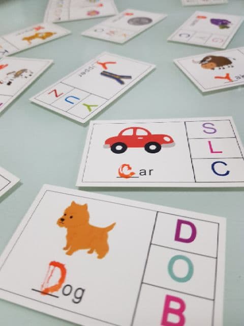 การ์ดกิจกรรม Phonics Beginning Letter Sound แฟรชการ์ด รูปที่ 3