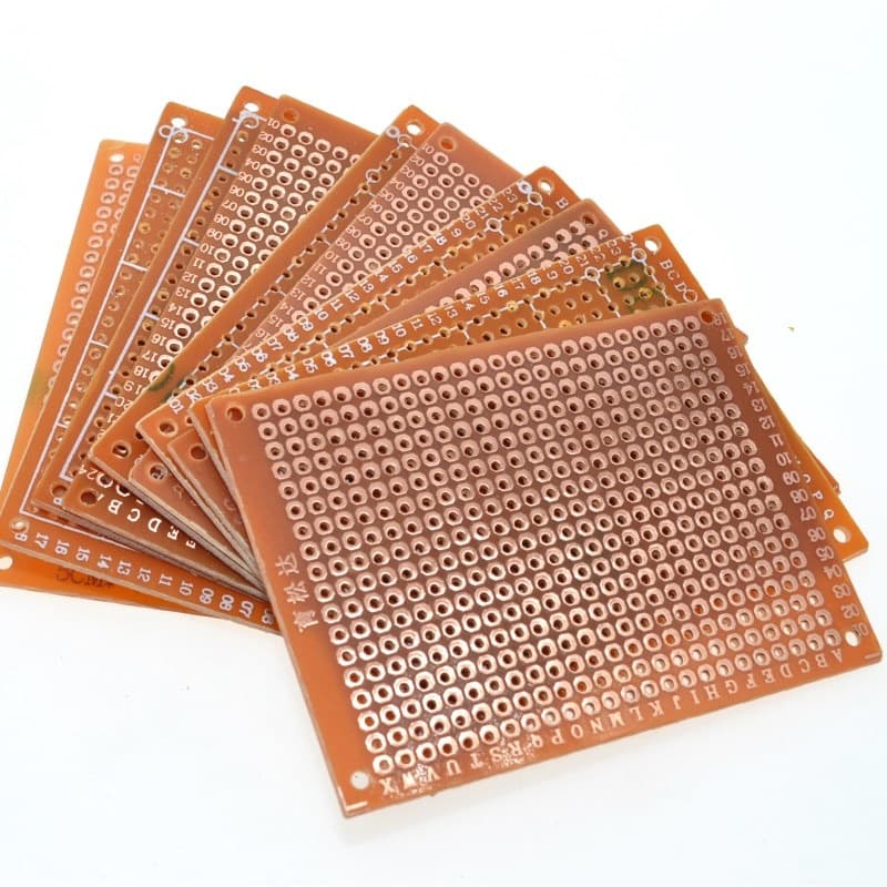 แผ่นพีซีบี ไข่ปลา ต้นแบบ หน้าเดียว FR-1 ขนาด 5x7 7x9 9x15 4.8x13.3 10x22 cm Single Sided Prototype PCB Board รูปที่ 3
