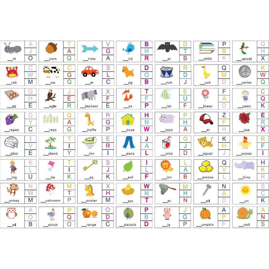 การ์ดกิจกรรม Phonics Beginning Letter Sound แฟรชการ์ด รูปที่ 9