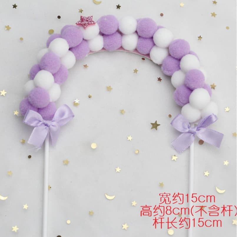 XL ขนาดใหญ่คริสต์มาส hairball arch เค้กวีเนียร์ตกแต่งเค้กวันเกิดเด็ก S/M/L รูปที่ 7
