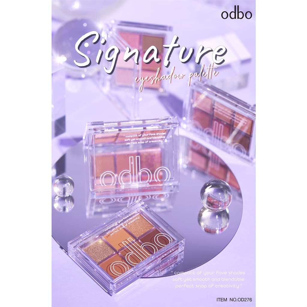 OD276 ODBO SIGNATURE EYESHADOW PALETTE โอดีบีโอ อายแชโดว์ ซิกเนเจอร์ พาเลท เม็ดสีแแน่น ติดทนนาน รูปที่ 4