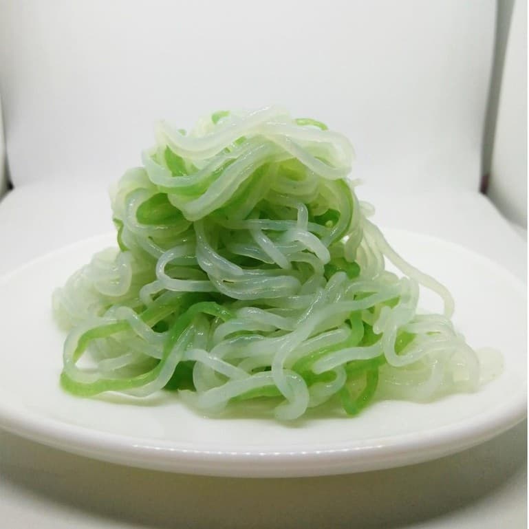 MOKI บุกเส้นสั้นเขียวขาว 2000กรัม เส้นบุก บุกเพื่อสุขภาพ คีโต เส้นไร้แป้ง Konjac noodle white and green รูปที่ 5