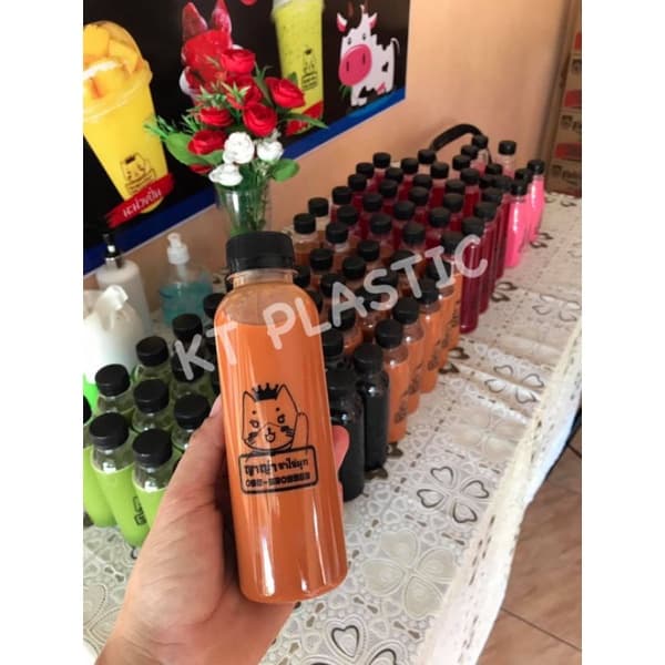 ขวดพลาสติก ขนาด 250 ml ทรงกลม ขวด บรรจุเครื่องดื่ม พลาสติกใส PET รูปที่ 5