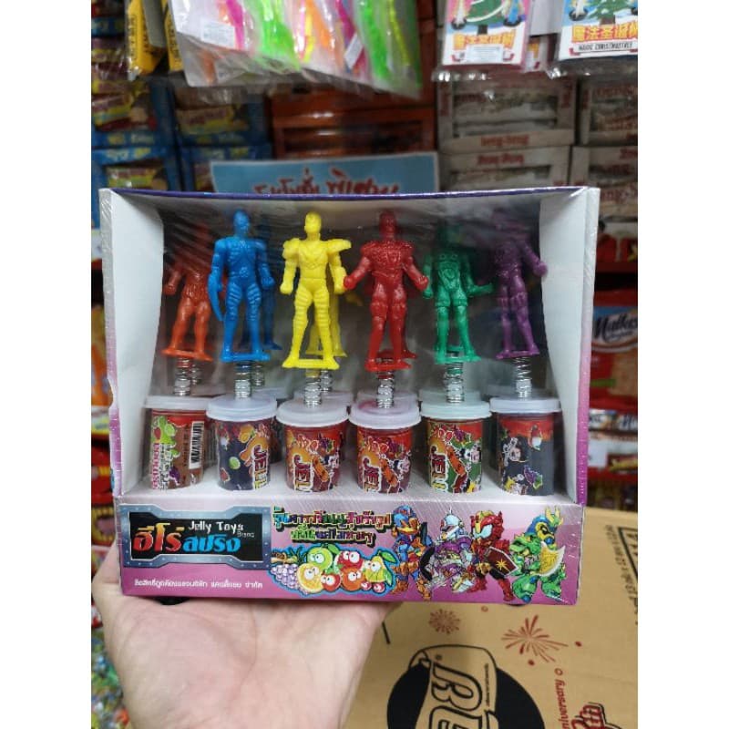 เยลลี่หุ่นนักสู้ตราเยลลี่ทอยส์​ บรรจุ12หลอดครับ รูปที่ 2