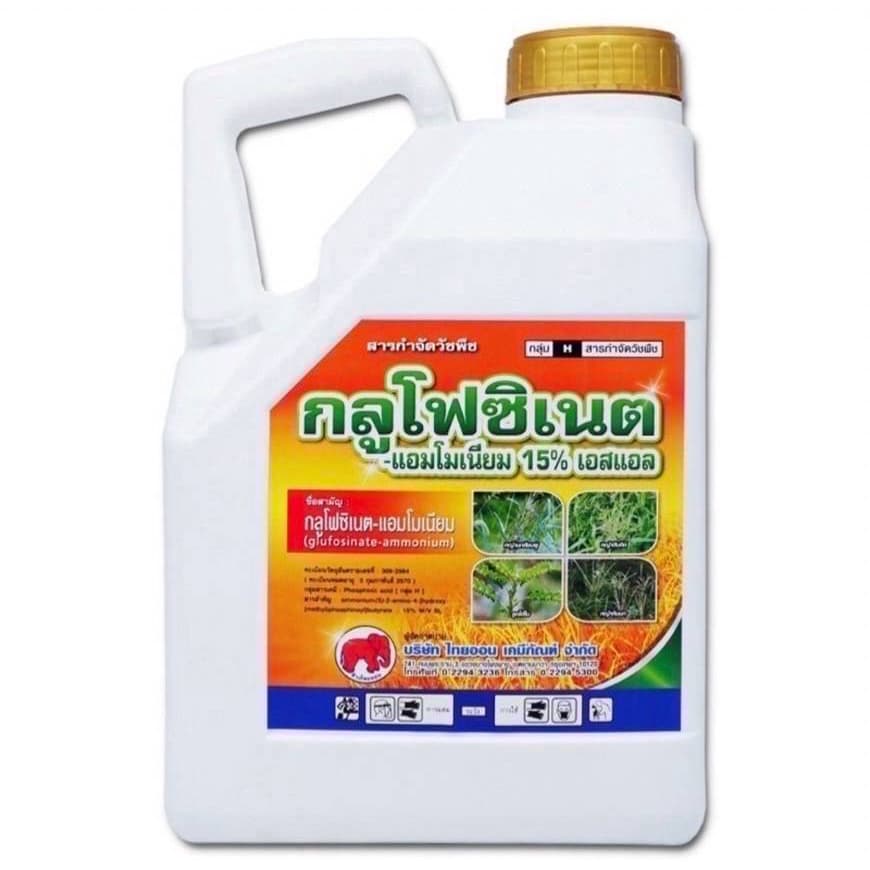 กลูโฟซิเนต แอมโมเนียม 15% เอสแอล 4 ลิตร ตราช้างไทยออน ยาฆ่าหญ้าออกฤทธิ์ทั้งเผาไหม้และดูดซึม รูปที่ 2