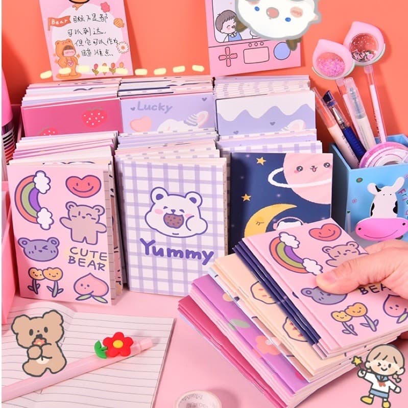 สมุดโน๊ต สวยตรงปก การ์ตูนน่ารัก kawaii สมุดโน้ตบันทึกเล่มเล็ก Mini 12x8.5 สมุดโน๊ตน่ารัก ปัจฉิม ของแจก ปีใหม่ รูปที่ 2