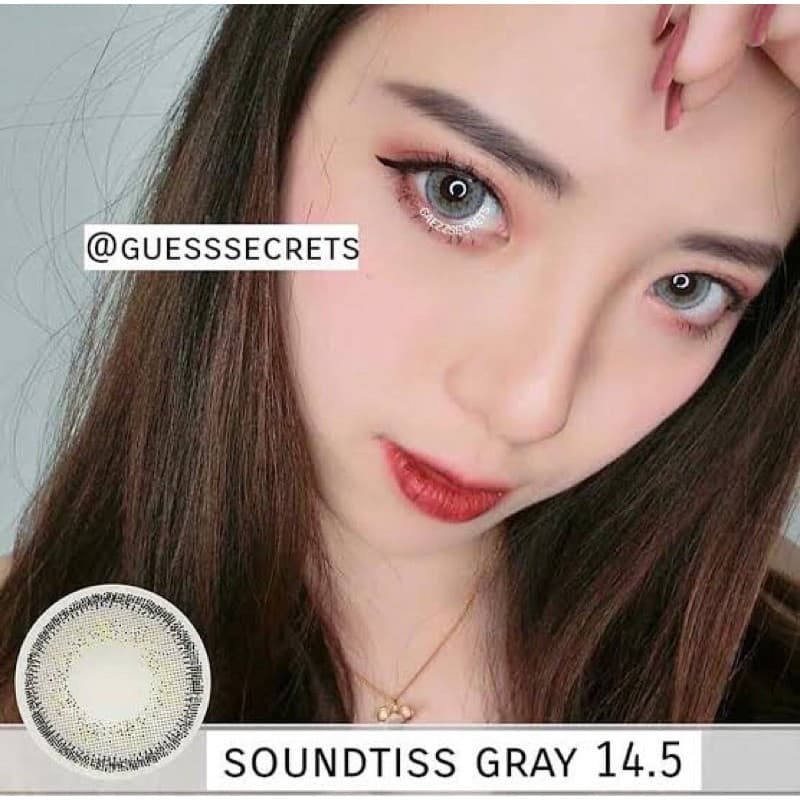 คอนแทคเลนส์ Soundtiss Gray - Gaezz Secret สีเทาขนาดตาโต มีสายตาถึง -7.00 รูปที่ 8