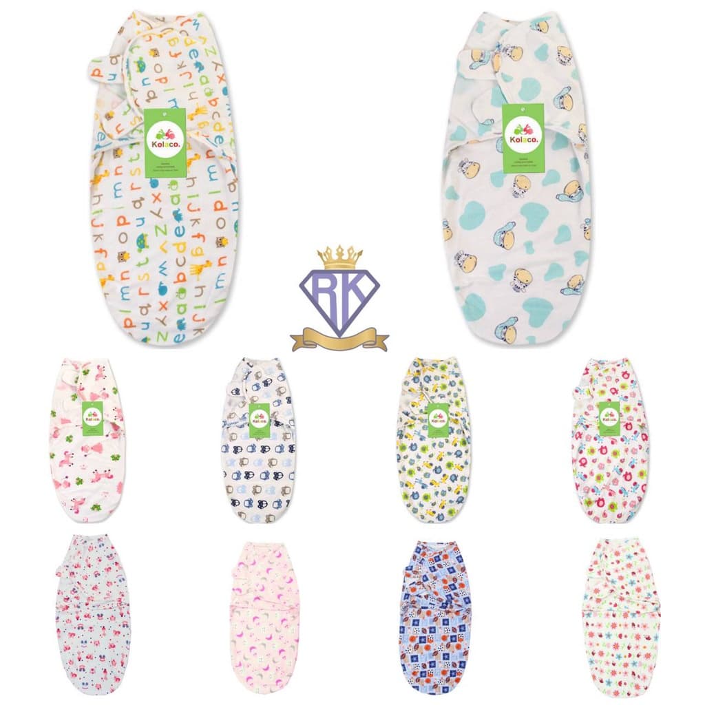 C0028 ถุงนอนผ้าฝ้าย ผ้าห่อตัวสำเร็จรูปลายน่ารักสำหรับเด็ก kolaco SwaddleMe Summer รูปที่ 1