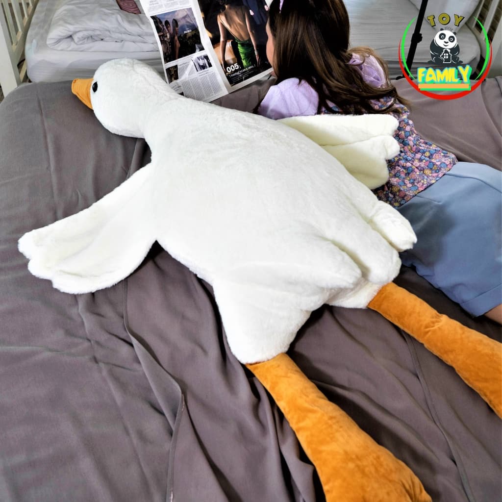 ตุ๊กตาครอบครัวห่านสีขาว ขนาด 50CM 90CM 130CM 160CM 190CM ขนนุ่มนิ่มน่ากอดมาก เขียนการ์ดอวยพรได้ ของขวัญวันครบรอบ รูปที่ 4