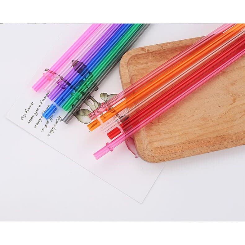 โปร หลอดพลาสติกใส ใช้ดูดนำ้ มี 9 สี ให้เลือก ใช้กับ 20ออนซ์ รูปที่ 1