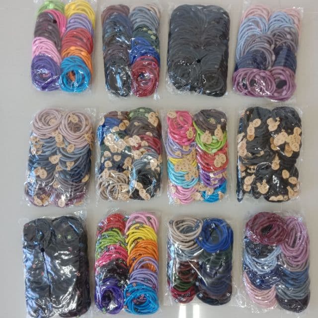 ยางรัดผม 13 แบบ 100 เส้น 82 บาท รูปที่ 3